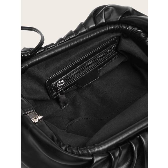 Clutch Pouch Ruched Vegan Leather - Picture 4 of 10